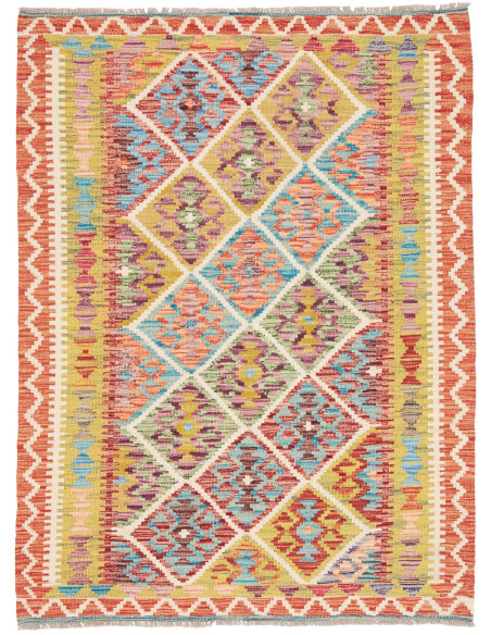 Kilim 102x140 Cm Kilim, Afghanistan, Hand-carded Wool warp: