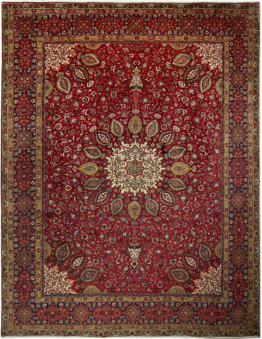 Tappeto Tabriz Persia marrone 302x390