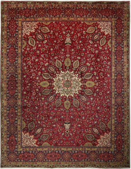 Rug Tabriz Persia maroon 302x390