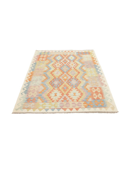 Tappeto Kilim Afghanistan marrone arancione 128x173
