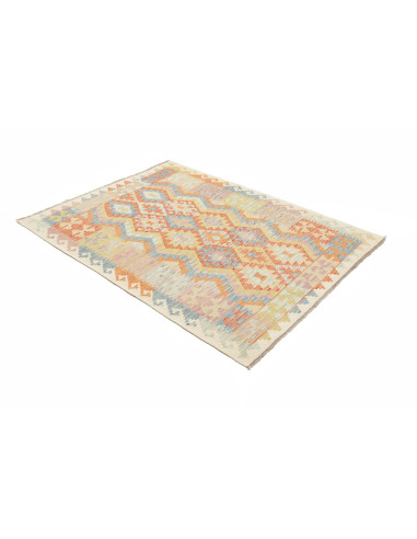 Tappeto Kilim Afghanistan marrone arancione 128x173