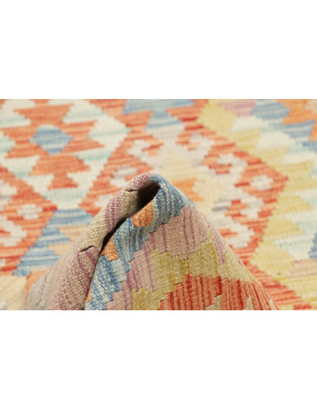 Tappeto Kilim Afghanistan marrone arancione 128x173