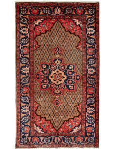 Tappeto Hamadan Persia marrone giallo 132x228