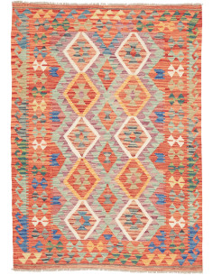 Kilim 126x176 Cm Kilim, Afghanistan, Hand-carded Wool, 0.3