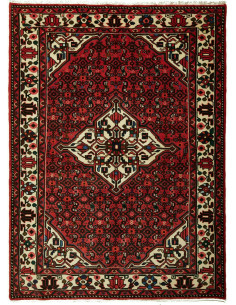 Tappeto Hamadan Persia blu marrone 146x198