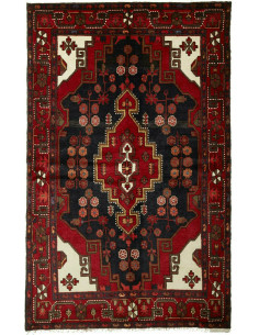 Rug Hamadan Persia blue maroon 141x224