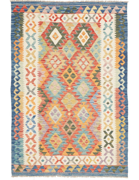 Kilim 123x182 Cm Kilim Afghanistan, Hand-carded Wool warp: