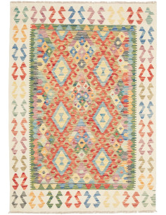 Kilim 127x178 Cm Kilim, Afghanistan, Hand-carded Wool warp: