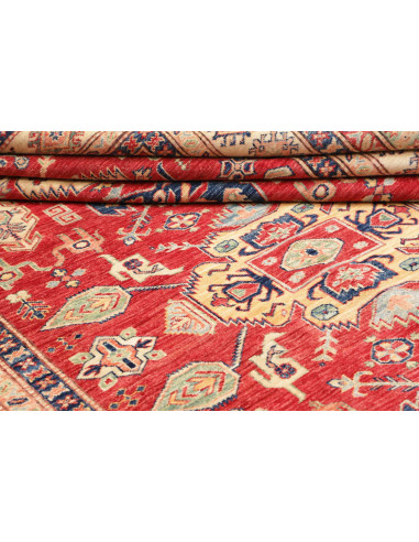 Kazak Fine 202x290 Cm Kazak Fine, Pakistan, Hand-carded Wool