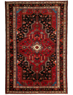 Rug Hamadan Persia blue maroon 146x217