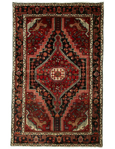 Rug Hamadan Persia blue maroon 140x220
