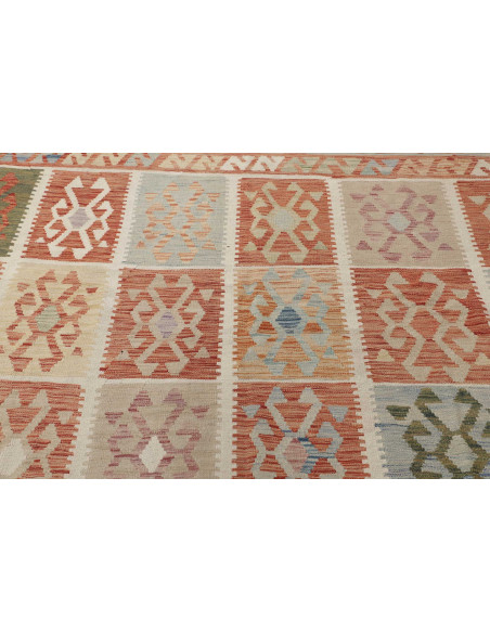 Kilim 404x496 Cm Kilim Afghanistan, Hand-carded Wool cotton