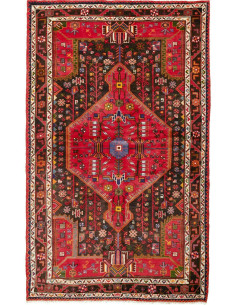 Rug Hamadan Persia brown yellow 137x225