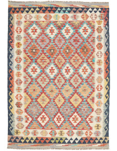 Kilim 134x191 Cm Kilim, Afghanistan, Hand-carded Wool warp: