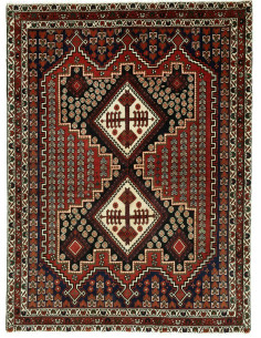 Tappeto Hamadan Persia grigio beige 132x180