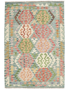 Kilim 128x181 Cm Kilim, Afghanistan, Lana Cardata A Mano