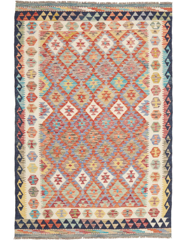 Kilim 127x192 Cm Kilim, Afghanistan, Hand-carded Wool warp: