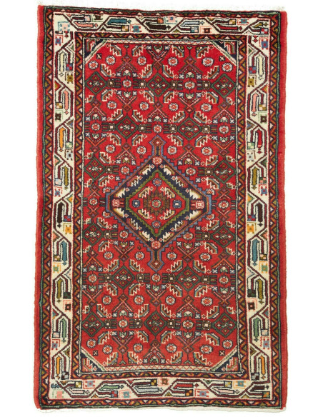 Rug Hamadan Persia brown yellow 85x133