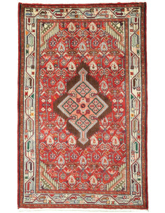 Rug Hamadan Persia brown yellow 80x129