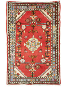 Rug Hamadan Persia brown white 90x138