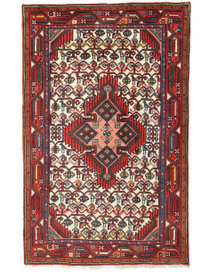 Rug Hamadan Persia brown white 80x128