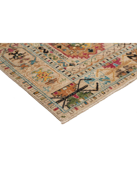 Tappeto Tribal Pakistan 146x213 Beige Multicolo
