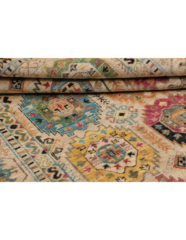 Tappeto Tribal Pakistan 146x213 Beige Multicolo