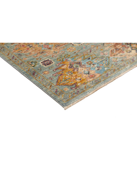 Tappeto Tribal Pakistan 147x203 Verde Acqua Ten