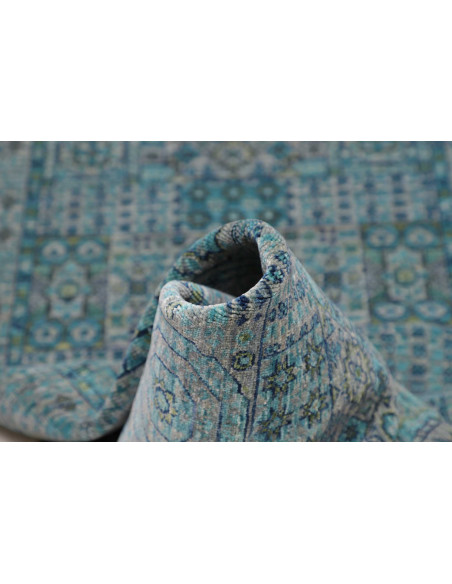 Rug Mamlouk Pakistan 80x293 Turquoise Teal