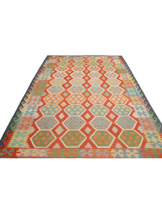 Tappeto Kilim Afghanistan marrone rosso 204x297 2
