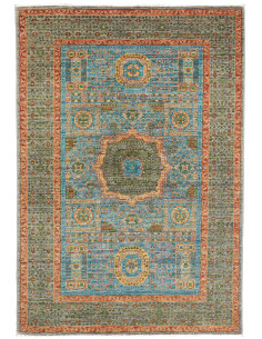 Tappeto Mamlouk Pakistan 100x146 Verde Salvia B