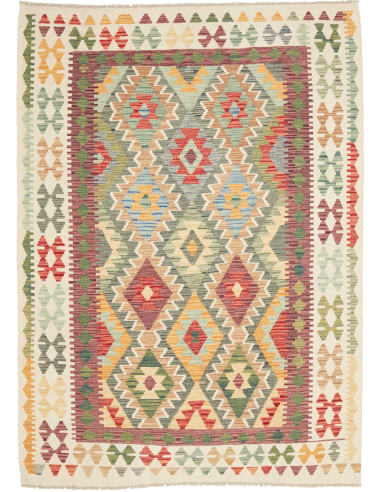 Kilim 153x210 Cm Kilim, Afghanistan, Lana Cardata A Mano