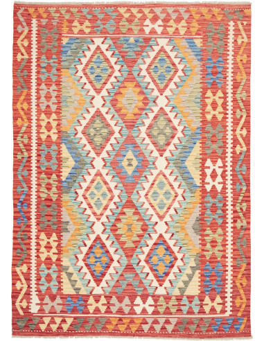 Kilim 155x217 Cm Kilim, Afghanistan, Hand-carded Wool warp: