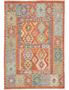 Kilim 136x196 Cm Kilim Afghanistan Lana Cardata A Mano