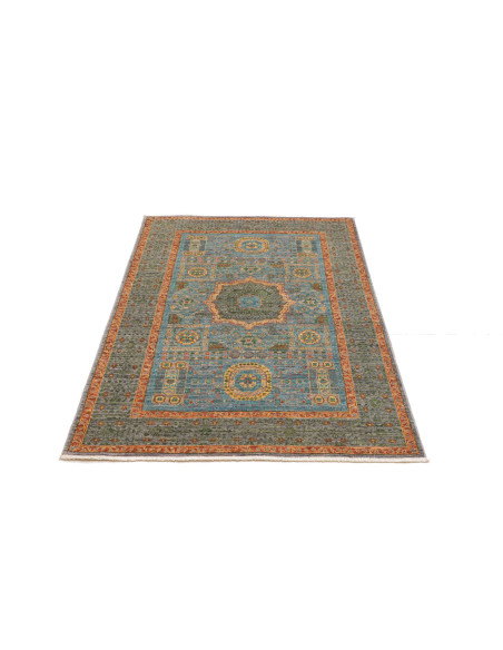 Tappeto Mamlouk Pakistan 100x146 Verde Salvia B