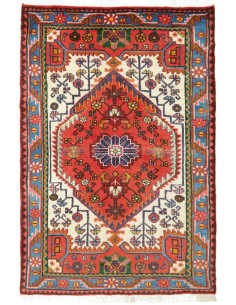 Tappeto Hamadan Persia marrone bianco 78x115