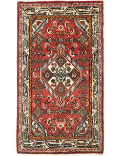 Rug Hamadan Persia brown yellow 78x134