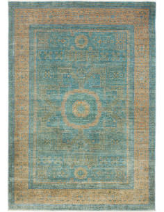 Rug Mamlouk Pakistan 174x241 Turquoise Gold Fad