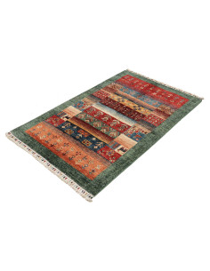 Tappeto Mosaic Pakistan 99x155 Rosso Verde Blu 2