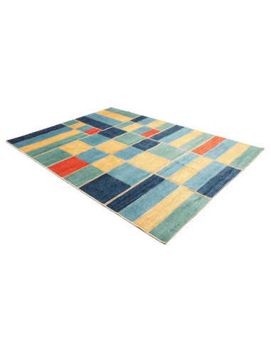 Rug Barjesta Pakistan 202x280 Blue Yellow Turqu