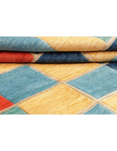 Rug Barjesta Pakistan 202x280 Blue Yellow Turqu