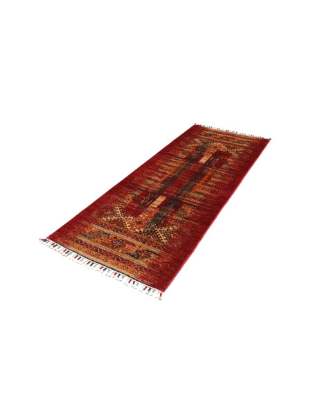 Tappeto Siva Pakistan 81x204 Rosso Bordeaux Bei
