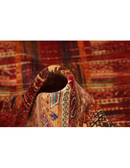 Tappeto Siva Pakistan 81x204 Rosso Bordeaux Bei
