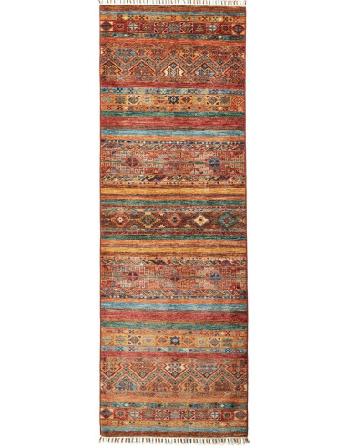 Tappeto Samarkand Pakistan rosso arancione 82x242