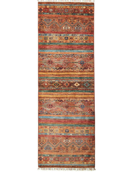 Tappeto Samarkand Pakistan rosso arancione 82x242