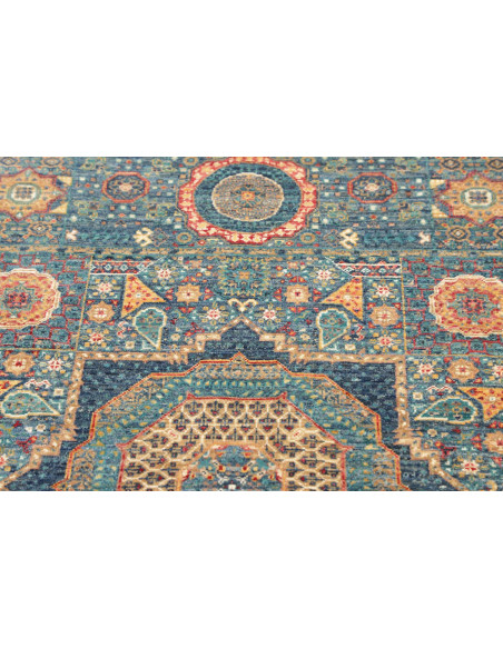 Rug Mamlouk Pakistan 82x125 Petrol Blue Burnt O