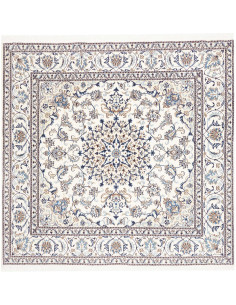 Tappeto Nain Kashmar Persia 200x198 Bianco Crem