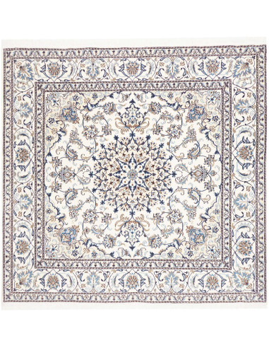 Tappeto Nain Kashmar Persia 200x198 Bianco Crem