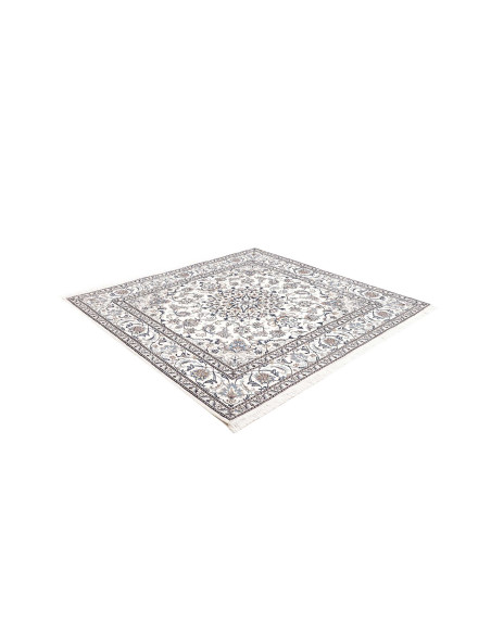 Tappeto Nain Kashmar Persia 200x198 Bianco Crem