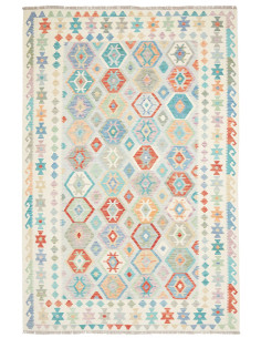 Rug Kilim Afghanistan 200x298 Cream Off White L